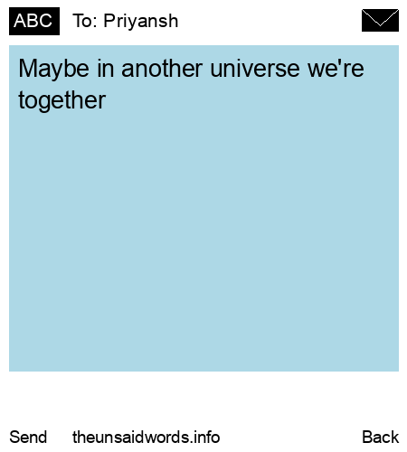 unsent message to Priyansh