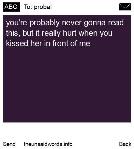 unsent message to probal