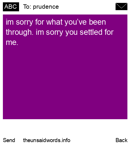unsent message to prudence