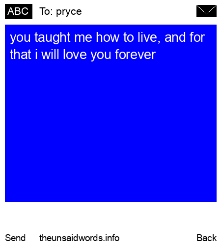 unsent message to pryce