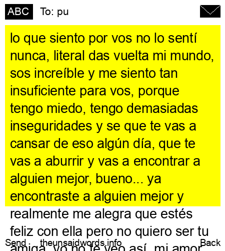 unsent message to pu