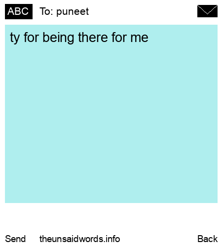 unsent message to puneet 