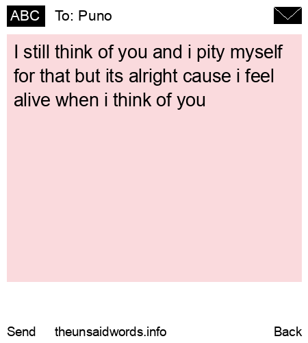 unsent message to Puno