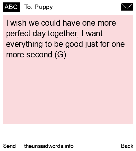 unsent message to Puppy