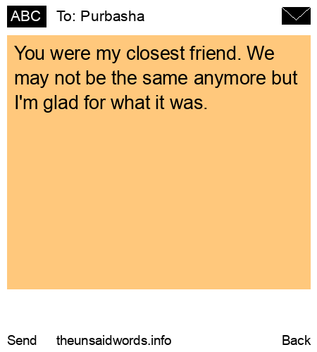unsent message to Purbasha