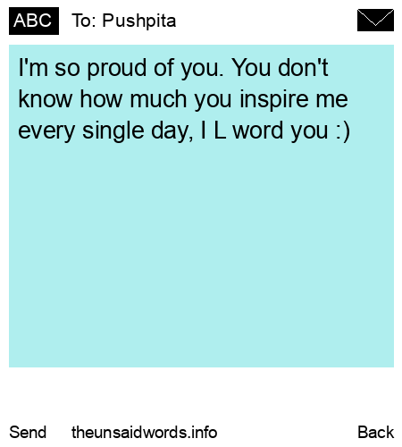 unsent message to Pushpita