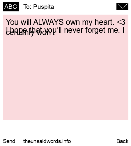 unsent message to Puspita
