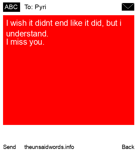 unsent message to Pyri