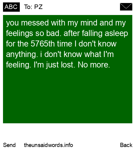 unsent message to PZ