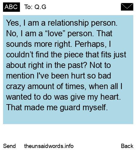 unsent message to Q.G
