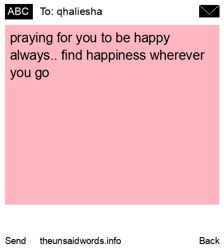 unsent message to qhaliesha