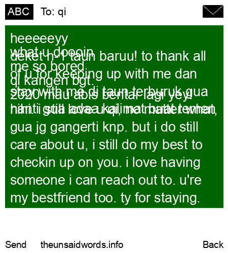 unsent message to qi