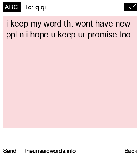 unsent message to qiqi