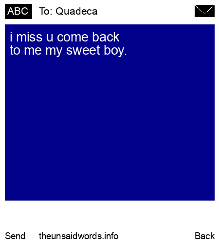 unsent message to Quadeca