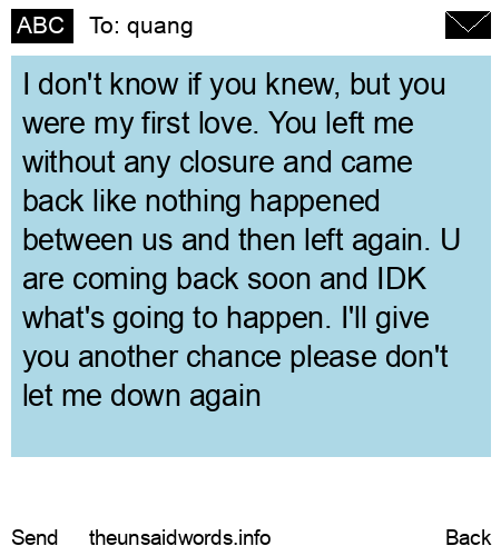 unsent message to quang