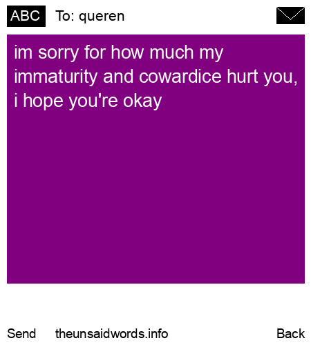 unsent message to queren