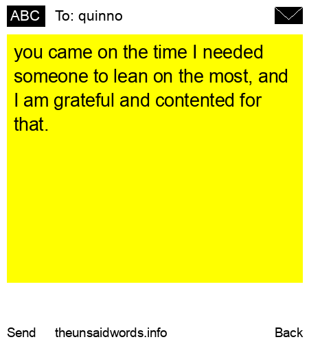 unsent message to quinno