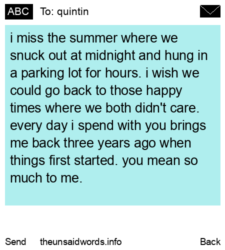 unsent message to quintin