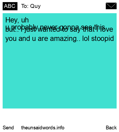 unsent message to Quy