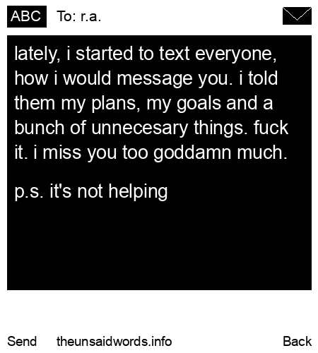 unsent message to r.a.