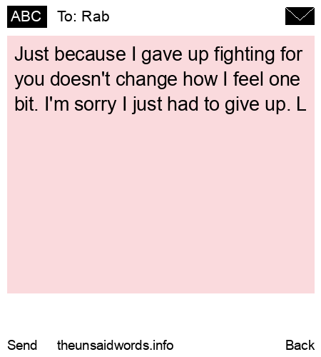 unsent message to Rab