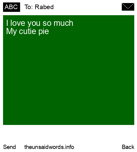 unsent message to Rabed