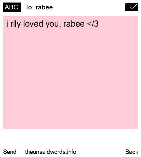 unsent message to rabee