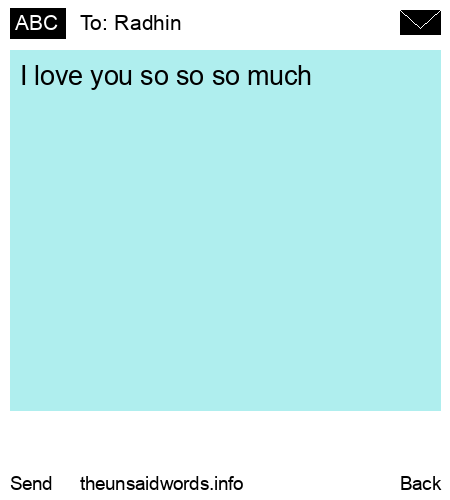 unsent message to Radhin