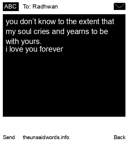 unsent message to Radhwan