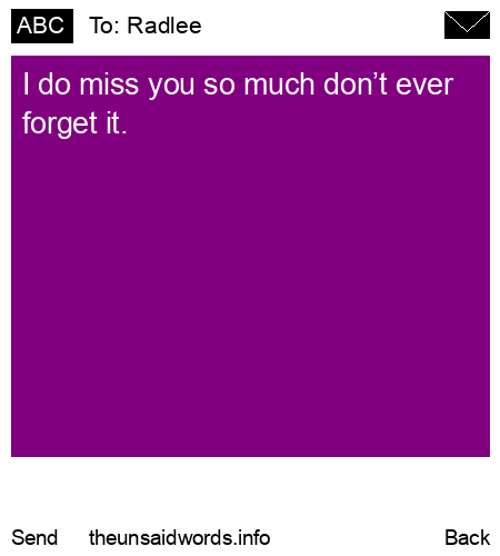 unsent message to Radlee