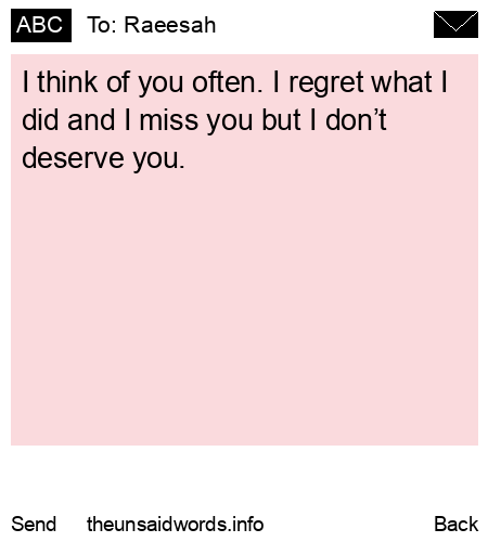 unsent message to Raeesah