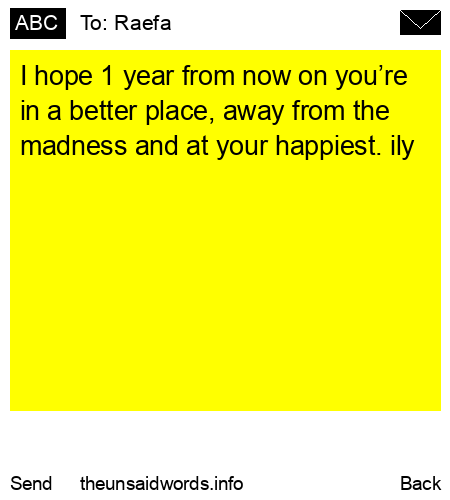 unsent message to Raefa