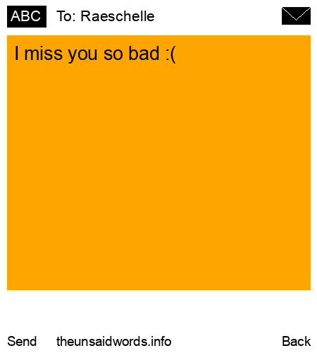 unsent message to Raeschelle 
