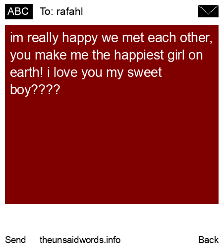 unsent message to rafahl