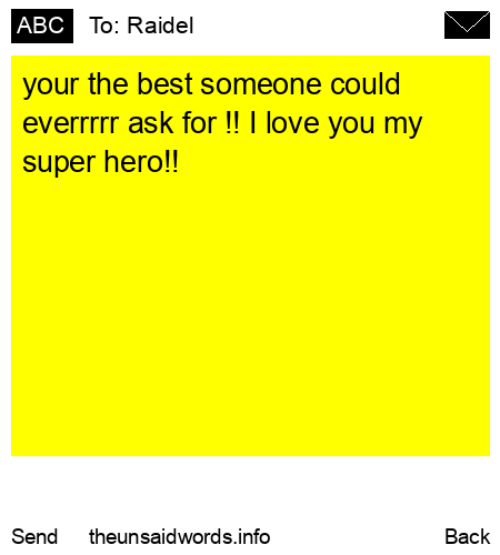 unsent message to Raidel