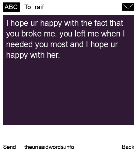 unsent message to raif