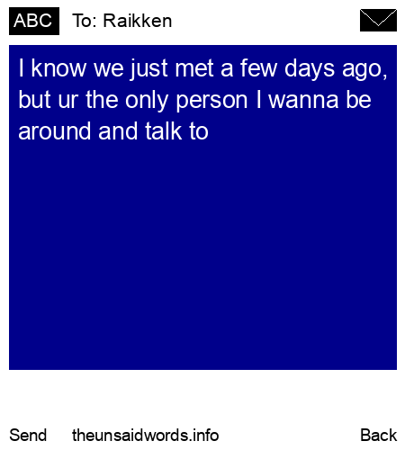 unsent message to Raikken