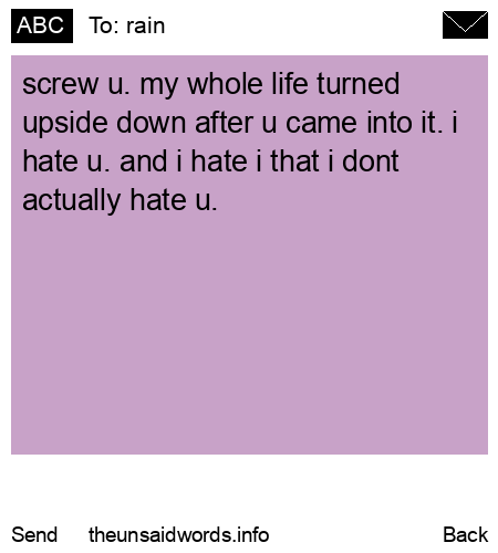 unsent message to rain