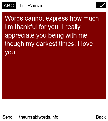 unsent message to Rainart