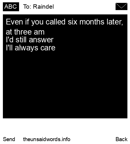 unsent message to Raindel