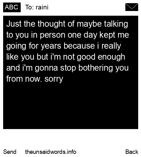 unsent message to raini