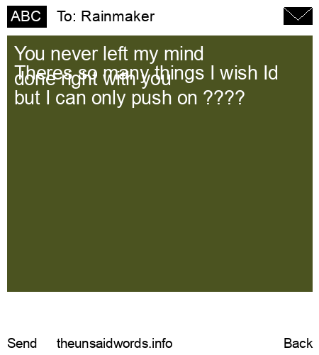 unsent message to Rainmaker