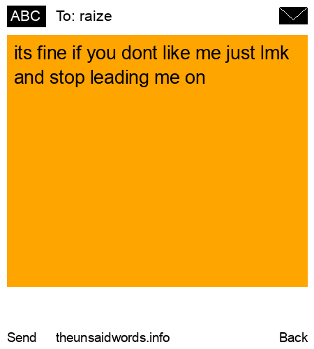 unsent message to raize
