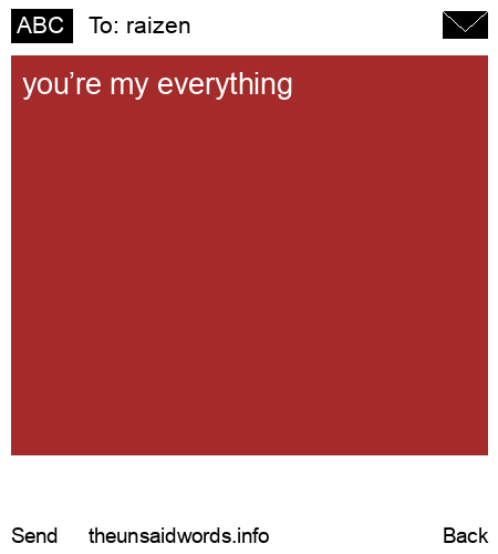 unsent message to raizen 