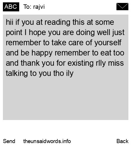 unsent message to rajvi