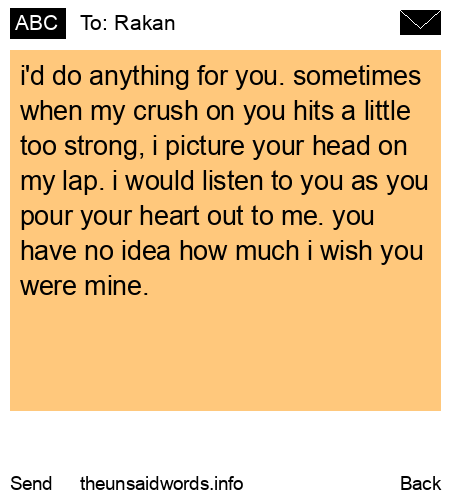 unsent message to Rakan
