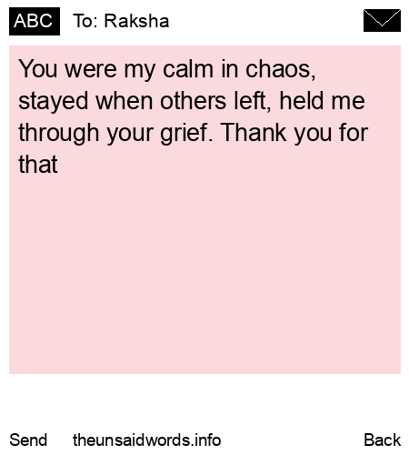 unsent message to Raksha