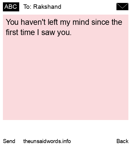 unsent message to Rakshand 