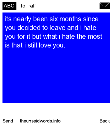unsent message to ralf