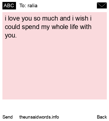 unsent message to ralia